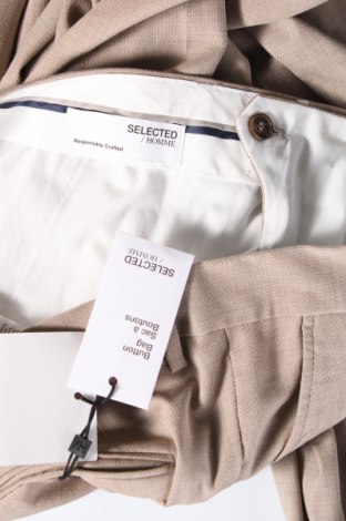 Мъжки панталон Selected Homme, Размер L, Цвят Бежов, Цена 54,00 лв.