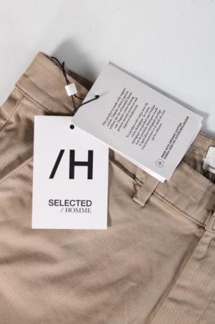 Ανδρικό παντελόνι Selected Homme, Μέγεθος L, Χρώμα  Μπέζ, Τιμή 14,47 €