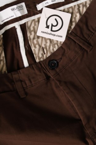 Мъжки панталон Selected Homme, Размер L, Цвят Кафяв, Цена 21,60 лв.