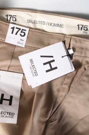 Męskie spodnie Selected Homme, Rozmiar XL, Kolor Beżowy, Cena 129,54 zł