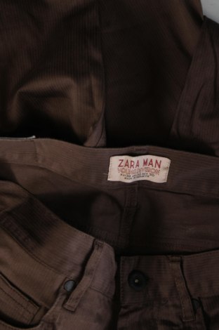 Ανδρικό παντελόνι Zara Man, Μέγεθος M, Χρώμα Καφέ, Τιμή 2,51 €