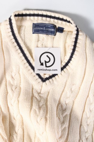 Мъжки пуловер Andrews, Размер L, Цвят Екрю, Цена 16,32 лв.