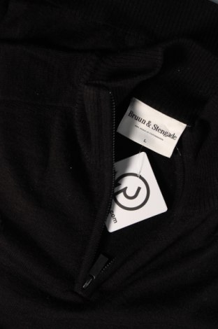 Мъжки пуловер Bruun & Stengade, Размер L, Цвят Черен, Цена 50,40 лв.