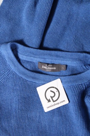 Мъжки пуловер Dressmann, Размер L, Цвят Син, Цена 9,52 лв.