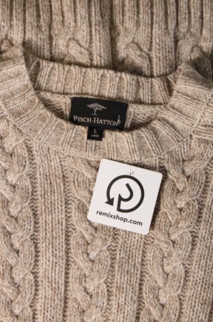 Ανδρικό πουλόβερ Fynch-Hatton, Μέγεθος L, Χρώμα  Μπέζ, Τιμή 19,18 €