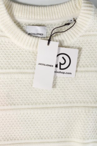 Мъжки пуловер Jack & Jones, Размер M, Цвят Бял, Цена 30,80 лв.