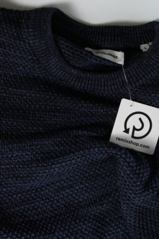 Ανδρικό πουλόβερ Jack & Jones, Μέγεθος L, Χρώμα Μπλέ, Τιμή 9,46 €