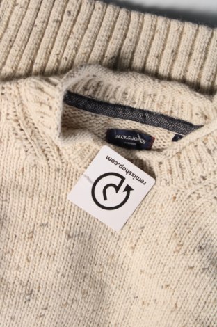 Ανδρικό πουλόβερ Jack & Jones, Μέγεθος L, Χρώμα  Μπέζ, Τιμή 8,83 €