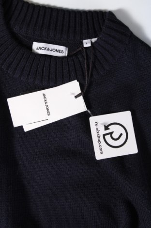Мъжки пуловер Jack & Jones, Размер L, Цвят Син, Цена 18,48 лв.
