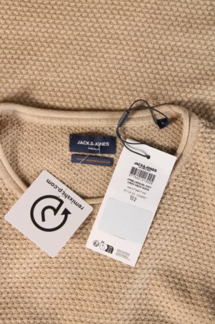 Мъжки пуловер Jack & Jones PREMIUM, Размер M, Цвят Бежов, Цена 30,80 лв.