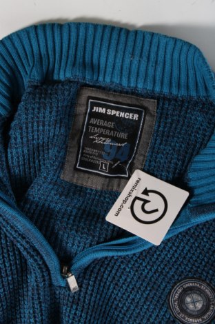 Мъжки пуловер Jim Spencer, Размер L, Цвят Син, Цена 12,18 лв.