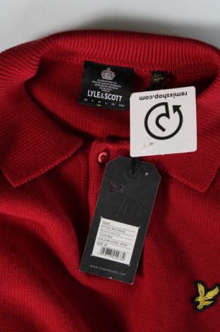 Мъжки пуловер Lyle & Scott, Размер M, Цвят Червен, Цена 63,00 лв.