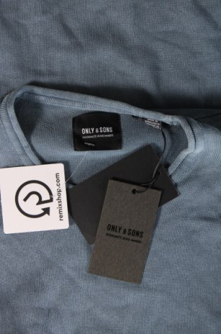 Ανδρικό πουλόβερ Only & Sons, Μέγεθος M, Χρώμα Μπλέ, Τιμή 9,48 €