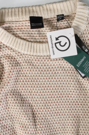 Herrenpullover Only & Sons, Größe L, Farbe Ecru, Preis 8,54 €