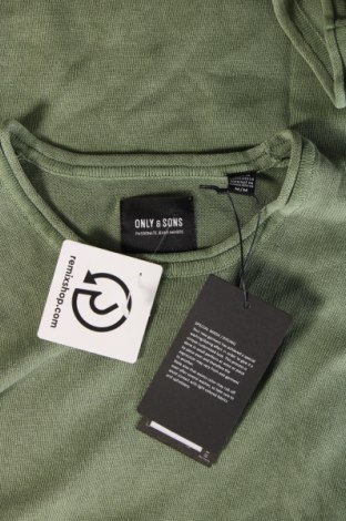 Мъжки пуловер Only & Sons, Размер M, Цвят Зелен, Цена 18,40 лв.