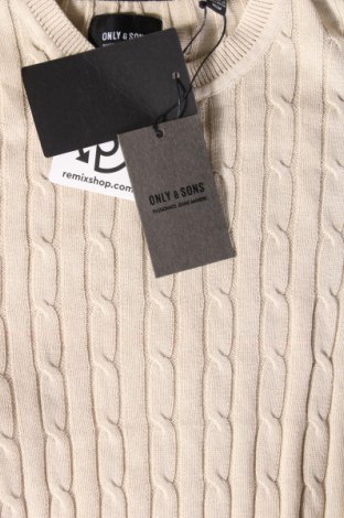 Ανδρικό πουλόβερ Only & Sons, Μέγεθος M, Χρώμα  Μπέζ, Τιμή 9,96 €