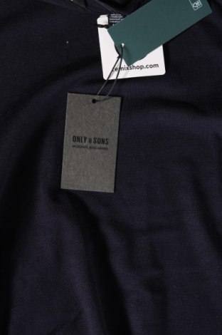 Мъжки пуловер Only & Sons, Размер M, Цвят Син, Цена 16,10 лв.
