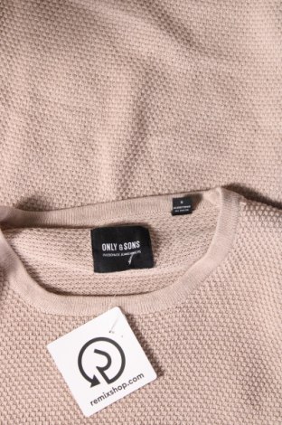 Мъжки пуловер Only & Sons, Размер S, Цвят Кафяв, Цена 20,70 лв.