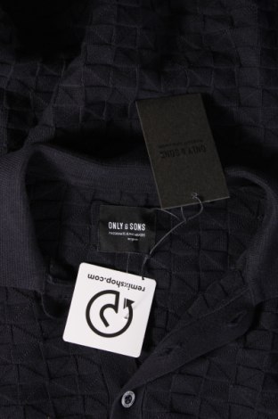 Ανδρικό πουλόβερ Only & Sons, Μέγεθος M, Χρώμα Μπλέ, Τιμή 11,14 €