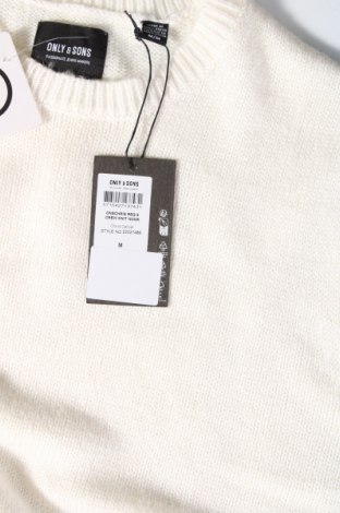 Ανδρικό πουλόβερ Only & Sons, Μέγεθος M, Χρώμα Εκρού, Τιμή 10,43 €