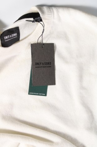 Ανδρικό πουλόβερ Only & Sons, Μέγεθος L, Χρώμα Εκρού, Τιμή 10,43 €