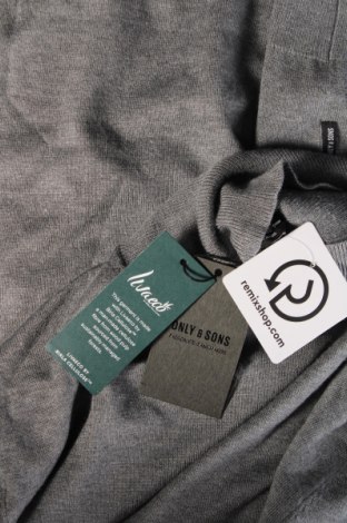Ανδρικό πουλόβερ Only & Sons, Μέγεθος S, Χρώμα Γκρί, Τιμή 9,48 €
