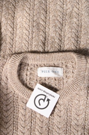 Мъжки пуловер Pier One, Размер L, Цвят Бежов, Цена 12,18 лв.