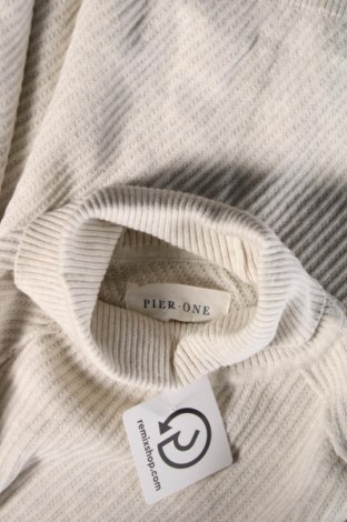 Ανδρικό πουλόβερ Pier One, Μέγεθος M, Χρώμα Λευκό, Τιμή 11,38 €
