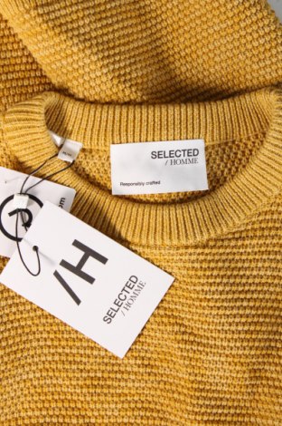 Ανδρικό πουλόβερ Selected Homme, Μέγεθος M, Χρώμα Κίτρινο, Τιμή 19,85 €