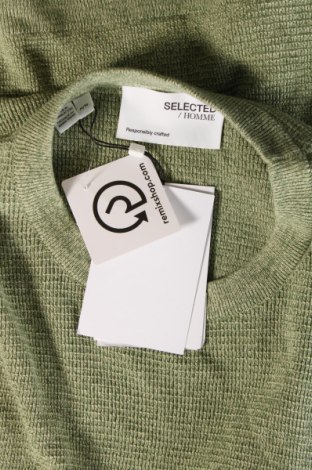 Ανδρικό πουλόβερ Selected Homme, Μέγεθος M, Χρώμα Πράσινο, Τιμή 19,85 €
