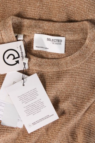 Ανδρικό πουλόβερ Selected Homme, Μέγεθος M, Χρώμα Καφέ, Τιμή 17,86 €