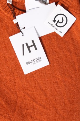 Herrenpullover Selected Homme, Größe L, Farbe Orange, Preis 39,69 €