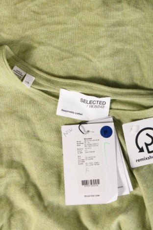 Ανδρικό πουλόβερ Selected Homme, Μέγεθος L, Χρώμα Πράσινο, Τιμή 13,10 €