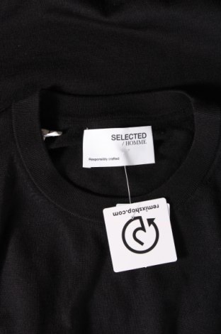 Мъжки пуловер Selected Homme, Размер L, Цвят Черен, Цена 30,80 лв.