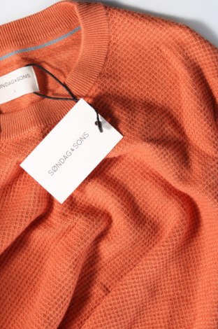 Мъжки пуловер Sondag & Sons, Размер L, Цвят Оранжев, Цена 19,78 лв.