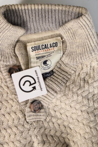 Мъжки пуловер Soulcal & Co, Размер S, Цвят Сив, Цена 14,78 лв.