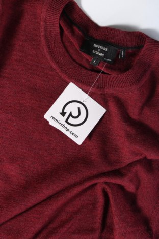 Мъжки пуловер Superdry, Размер L, Цвят Червен, Цена 42,40 лв.
