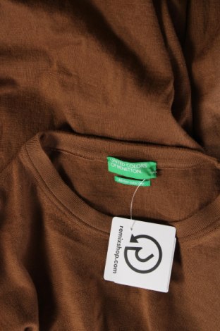 Мъжки пуловер United Colors Of Benetton, Размер XXL, Цвят Кафяв, Цена 77,00 лв.