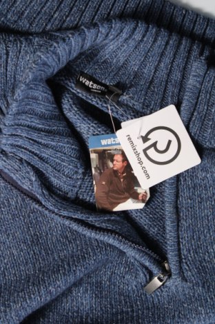 Ανδρικό πουλόβερ Watson's, Μέγεθος M, Χρώμα Μπλέ, Τιμή 10,73 €