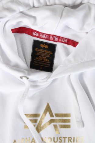 Herren Sweatshirt Alpha Industries, Größe S, Farbe Weiß, Preis 38,27 €