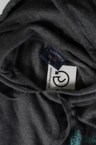 Herren Sweatshirt J.America, Größe L, Farbe Grau, Preis 5,36 €