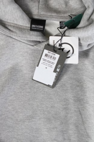 Herren Sweatshirt Only & Sons, Größe M, Farbe Grau, Preis 10,20 €