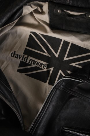 Ανδρικό δερμάτινο μπουφάν David Moore, Μέγεθος XL, Χρώμα Μαύρο, Τιμή 104,84 €
