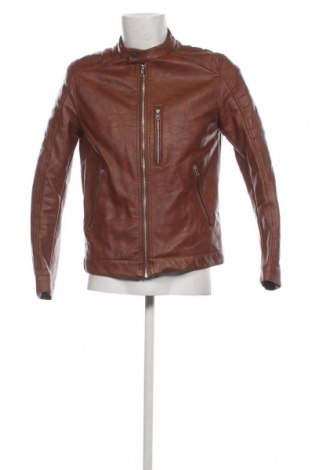 Pánská kožená bunda  H&M, Velikost M, Barva Hnědá, Cena  781,00 Kč