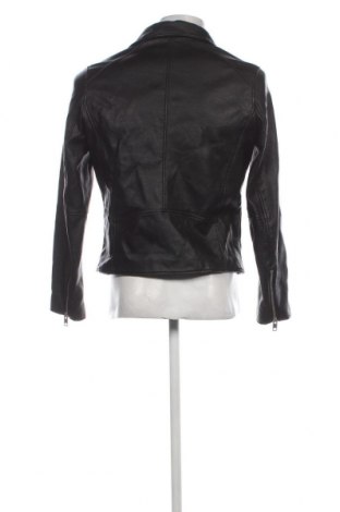 Ανδρικό δερμάτινο μπουφάν H&M, Μέγεθος M, Χρώμα Μαύρο, Τιμή 30,31 €