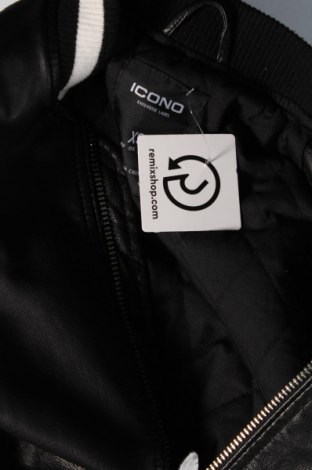 Ανδρικό δερμάτινο μπουφάν ICONO, Μέγεθος XS, Χρώμα Μαύρο, Τιμή 27,28 €