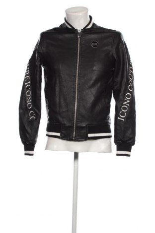 Pánska kožená bunda  ICONO, Veľkosť XS, Farba Čierna, Cena  24,17 €