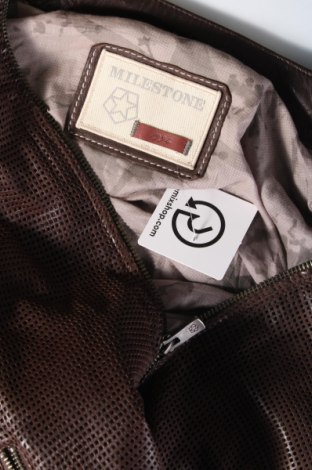 Pánska kožená bunda  Milestone, Veľkosť M, Farba Hnedá, Cena  108,92 €
