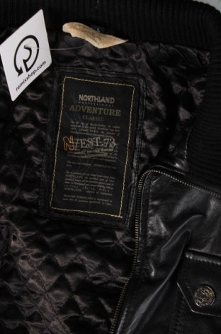 Ανδρικό δερμάτινο μπουφάν Northland, Μέγεθος L, Χρώμα Μαύρο, Τιμή 88,45 €