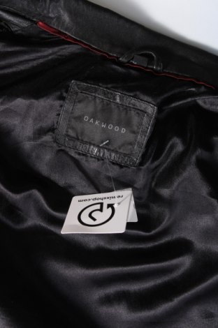 Ανδρικό δερμάτινο μπουφάν Oakwood, Μέγεθος XL, Χρώμα Μαύρο, Τιμή 118,82 €